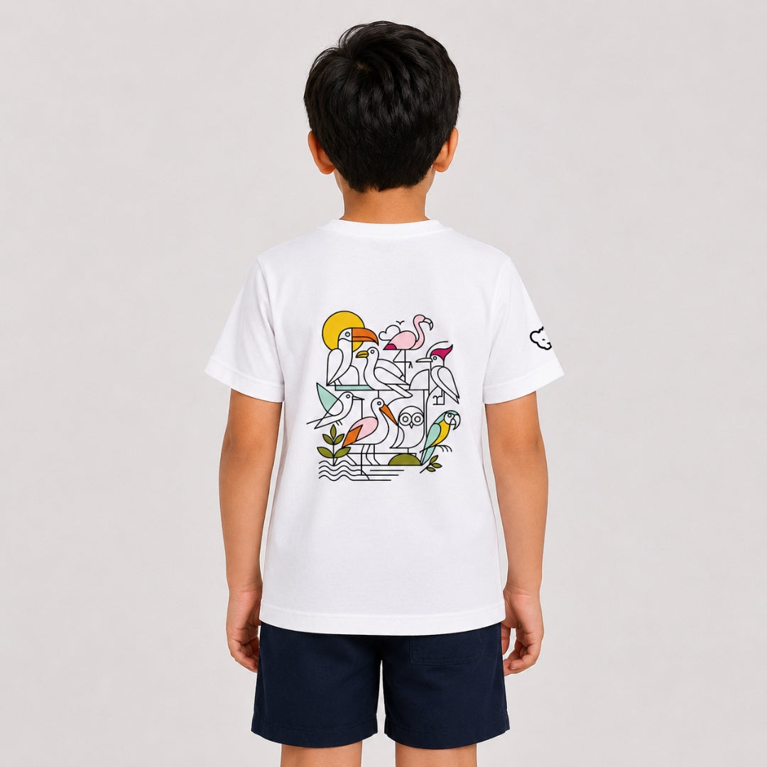 The Bird Back Print T shirt for Kids