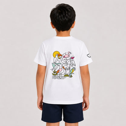 The Bird Back Print T shirt for Kids
