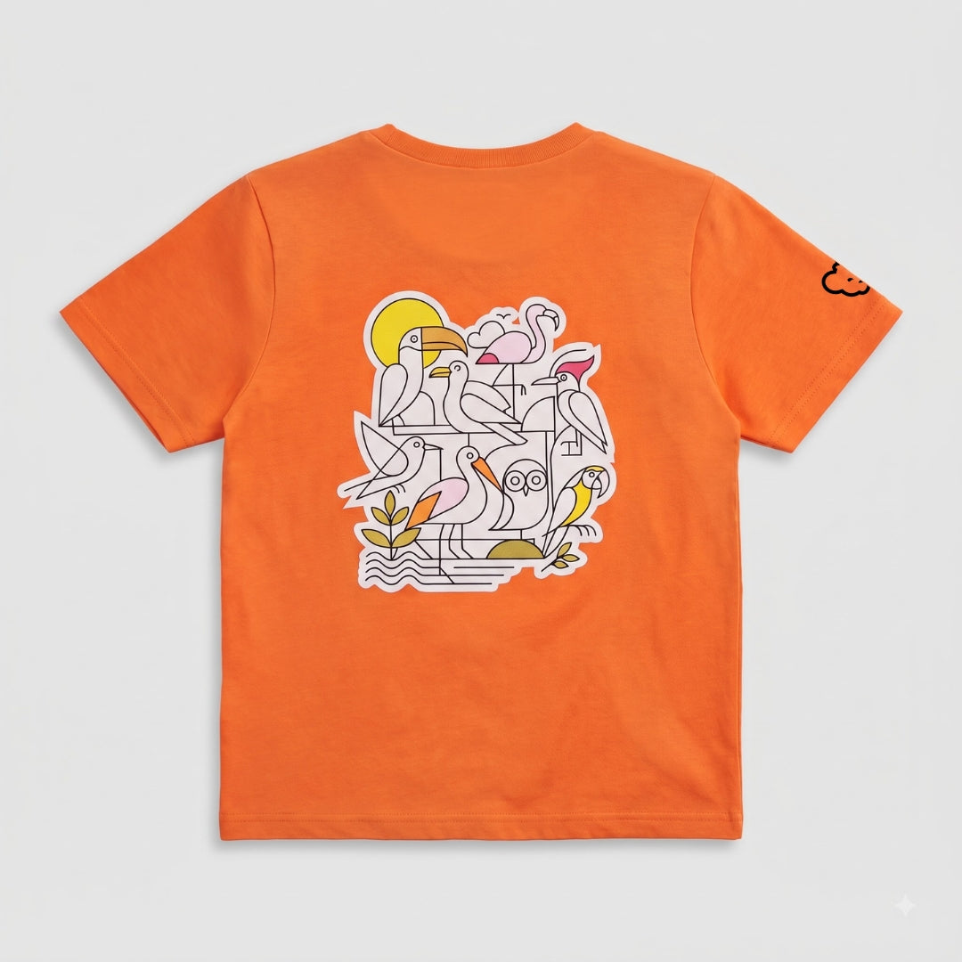 The Bird Back Print T shirt for Kids