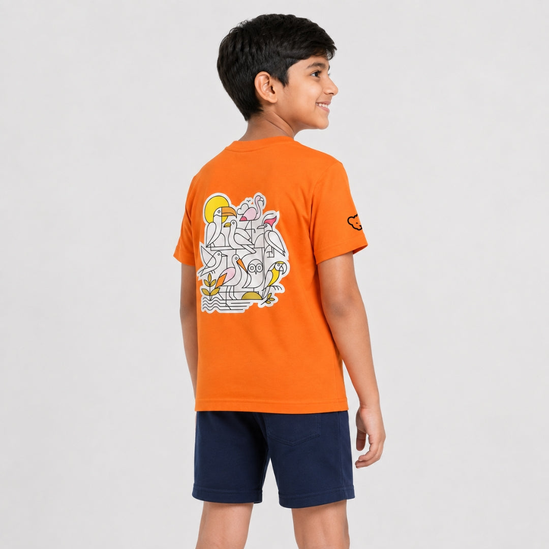 The Bird Back Print T shirt for Kids