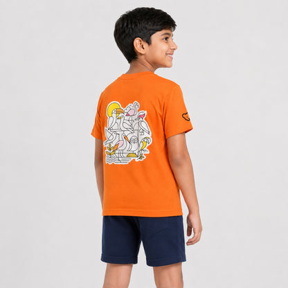 The Bird Back Print T shirt for Kids