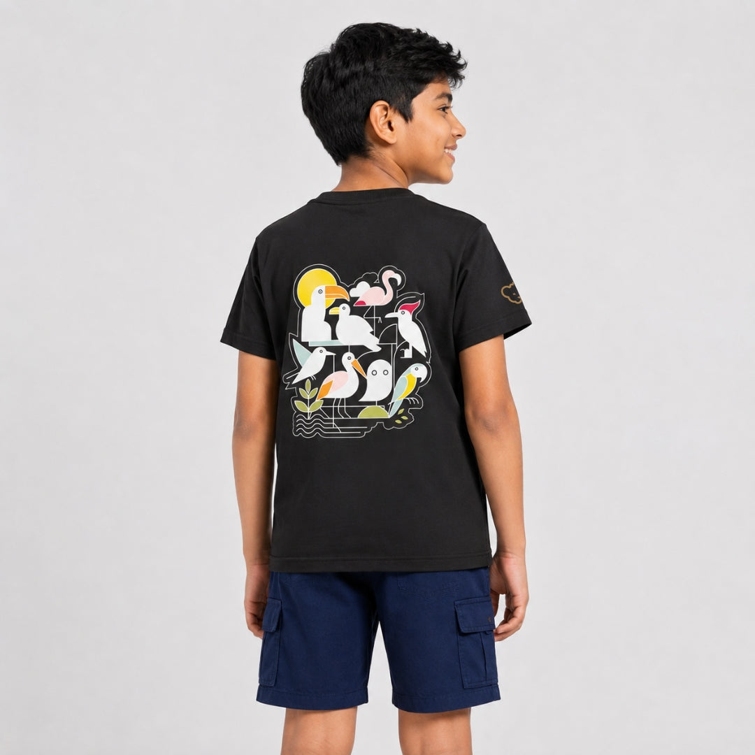 The Bird Back Print T shirt for Kids