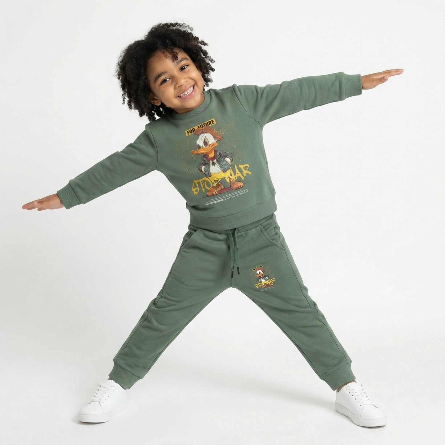 Premium Winter Fleece Kids Set – Duck Edition