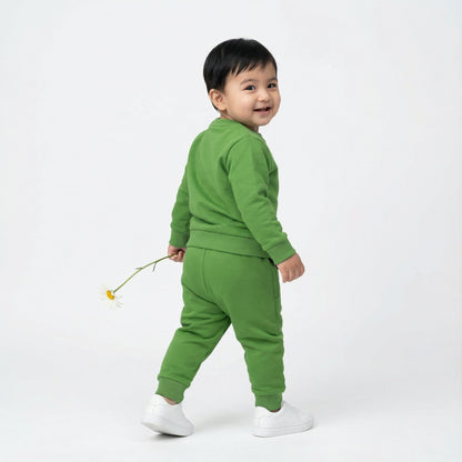 Green Garfield Kids Winter Cotton Fleece Co-ord Set