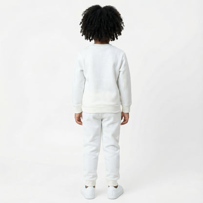 White Garfield Kids Winter Cotton Fleece Co-ord Set