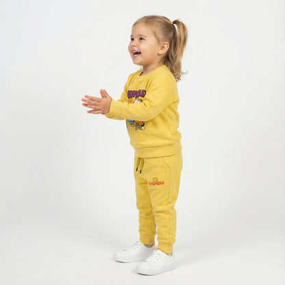 White Garfield Kids Winter Cotton Fleece Co-ord Set