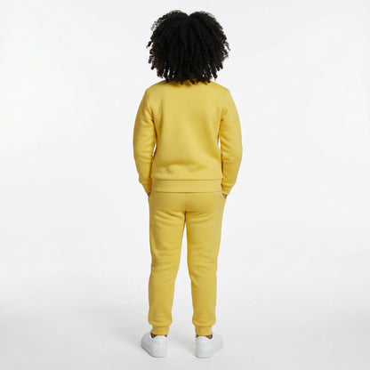 Yellow Winnie the Pooh Kids Winter Cotton Fleece Co-ord Set