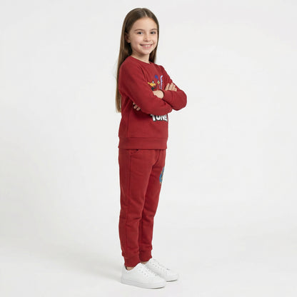 Looney Tunes Kids Winter Cotton Fleece Co-ord Set